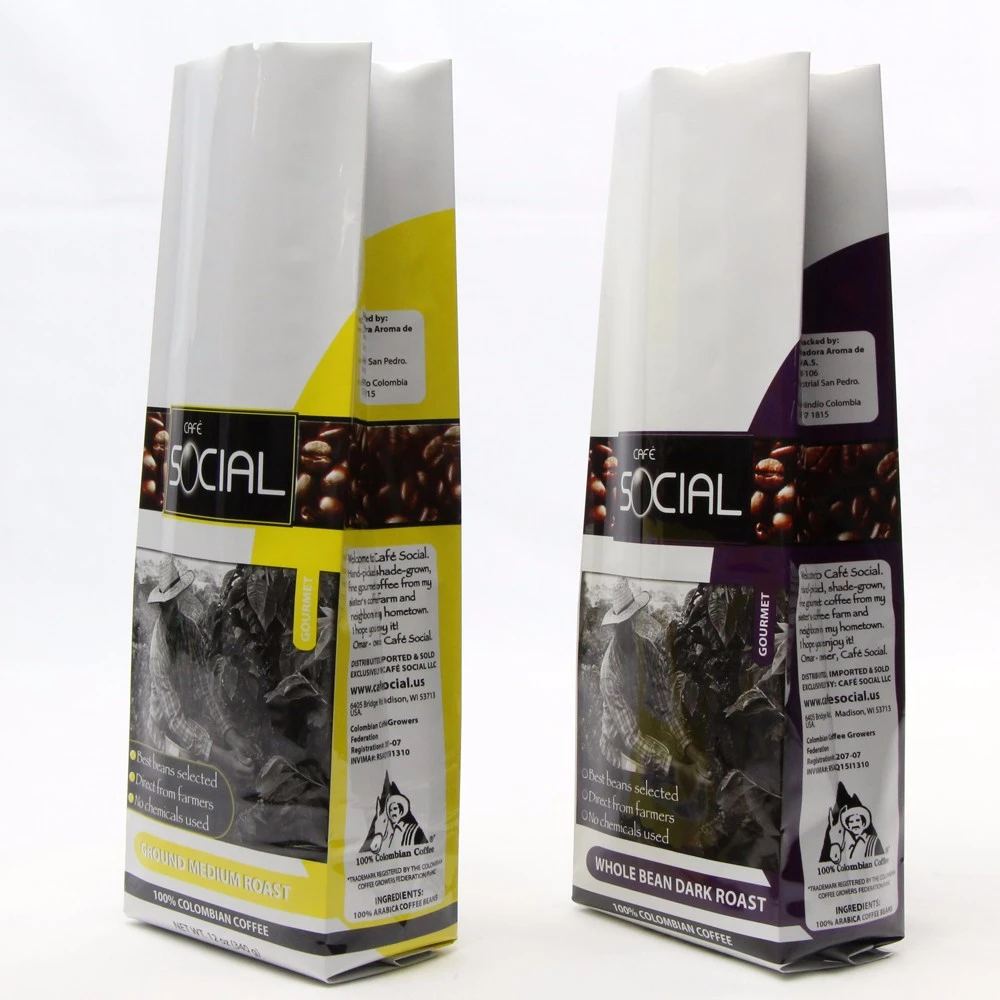Tas Pembungkus Kopi Aluminium Foil Side Gusset Aluminum Foil Side Gusset Coffee Packaging Bag