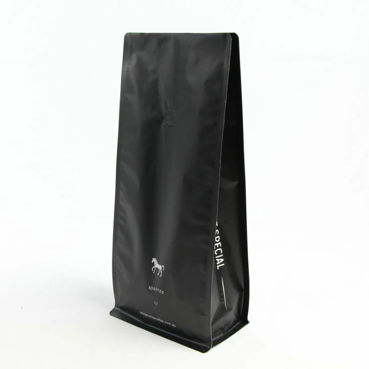 Tas Kopi Foil Aluminium Dengan Katup 8 Sisi Sealed