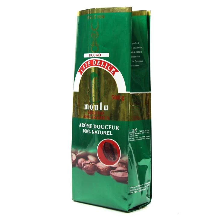Dilaminasi lekuk samping bahan Alumunium Foil kopi tas