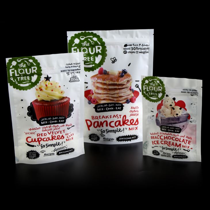 Desain Stand Up Stand Up Plastic Food Packaging Pouch Dengan Zipper Lock
