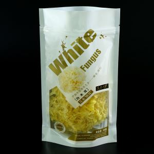 Berdiri ritsleting kantung makanan plastik tas dengan jendela