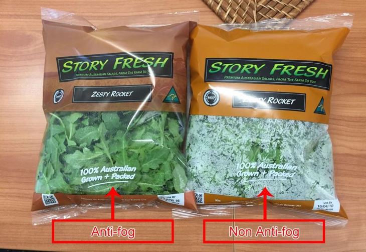 Tas Kemasan Plastik Anti-kabut Buah Sayuran Segar Dengan Logo Khusus