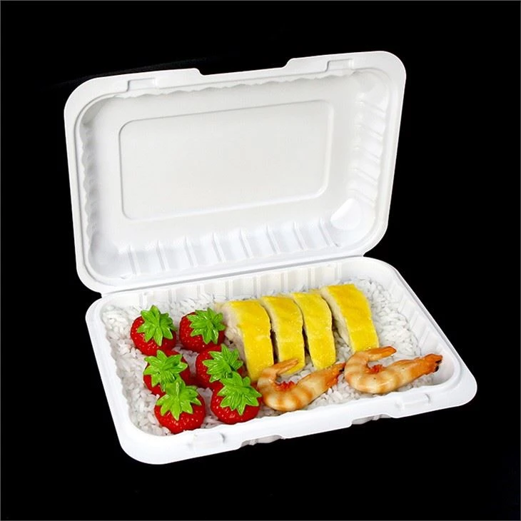 6x9 inch Makanan Ramah Lingkungan Pergi Ke Wadah Microwavable Hitam Hitam Makan Sekali Pakai Katering Plastik Kotak Makan Siang Wadah Makanan