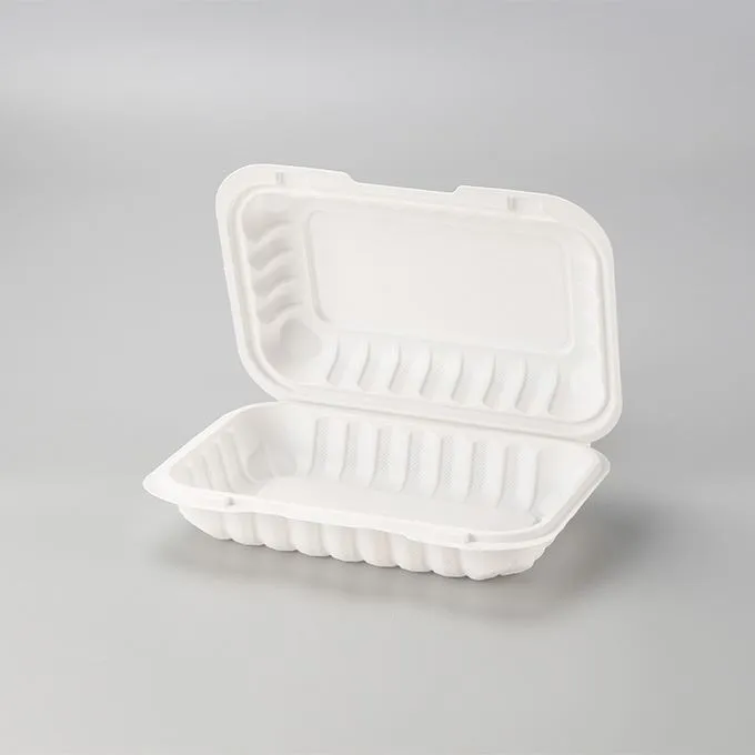 6x9 inch Putih Pp Microwaveable Wadah Makanan Bawa Pulang Makanan Untuk Pergi Kotak Makan Siang Plastik Dapat Digunakan Kembali Clamshell Wadah Makanan