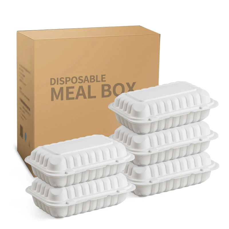 Kemasan Makanan Biodegradable Wadah Eko Makanan Panas Wadah Clamshell Makanan