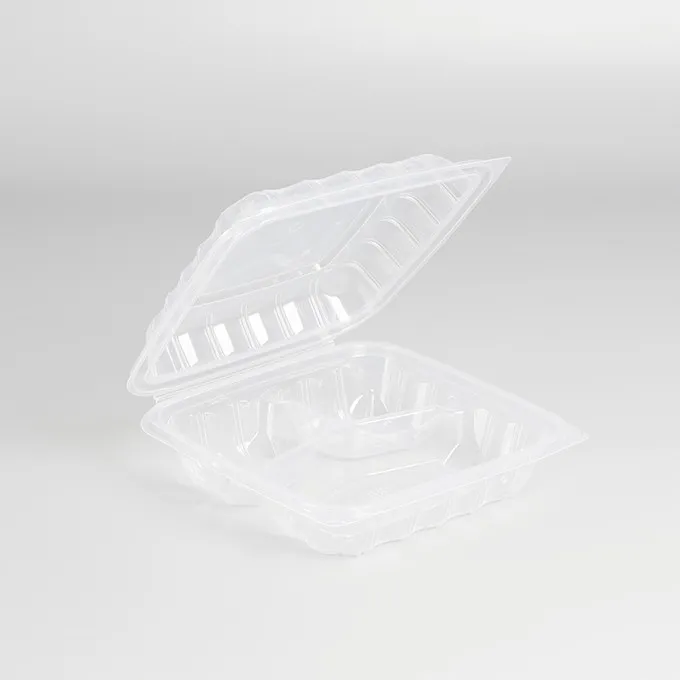 New Arrival Dual Color Food Grade Plastic Lunch Box Disposable Hinged Lid Takeout Box Deli Food Container For Super Market