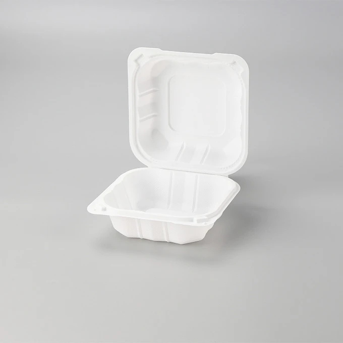 6x6 MFPP Warna Putih Clamshell Berengsel Untuk Kotak Makanan
