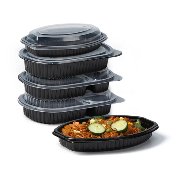 Wadah Persiapan Makanan Hitam 16 Oz