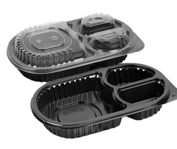 Wadah Makanan Oval 3 Kompartemen