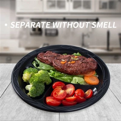 3 Compartment Plastic Plates